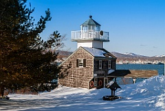Rockland Harbor SW Light in Holiday Season in Maine 2